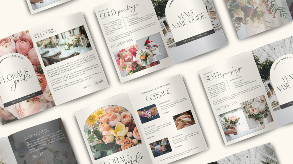 Example of Canva Templates for Florist Pricing Guide
