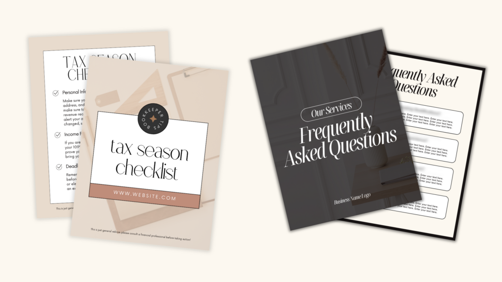 Example of Canva Templates for E-Books and Lead Magnets
