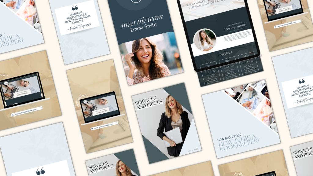 Example of Canva Templates for Bookkeepers
