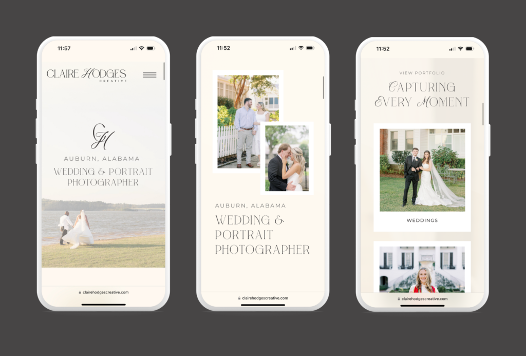 Mobile Optimized Mockup Photos for Claire Hodges Creative
